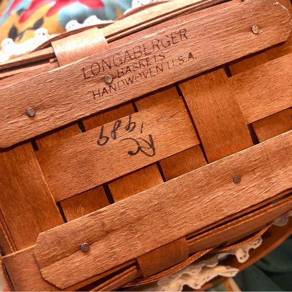[Longaberger Baskets] 1989 Small Kiddie Purse Basket with Cream Fabric Liner - Picture 8 of 16